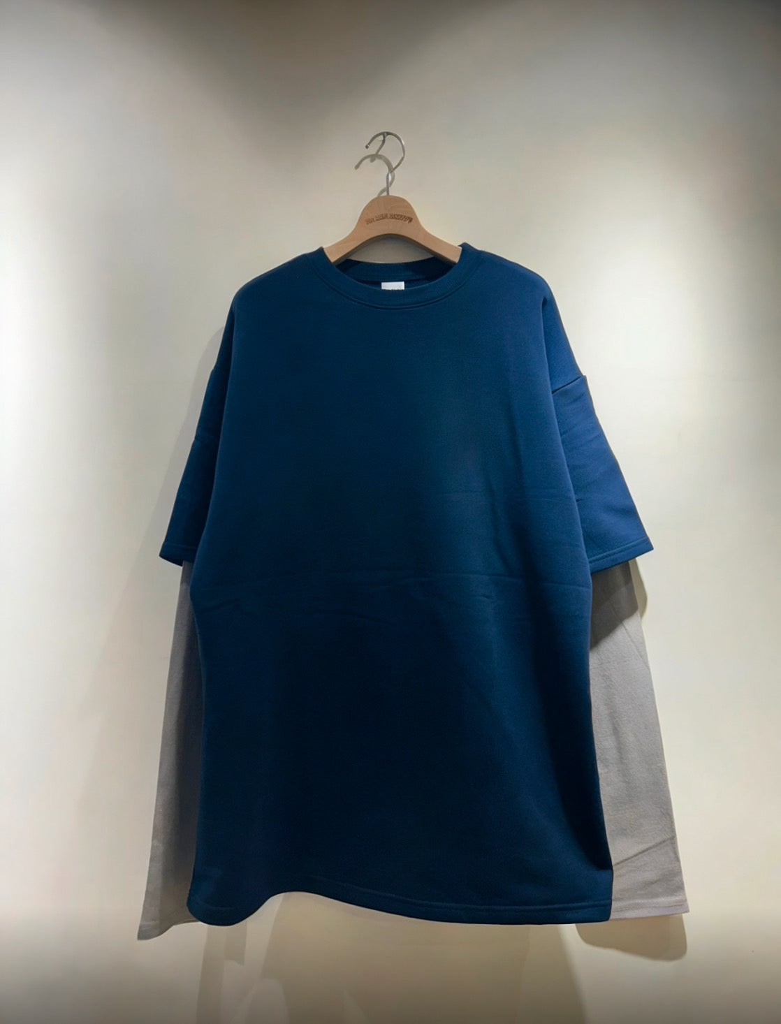 B4 Fake two-piece stitching long-sleeved T-shirt (3 colors)