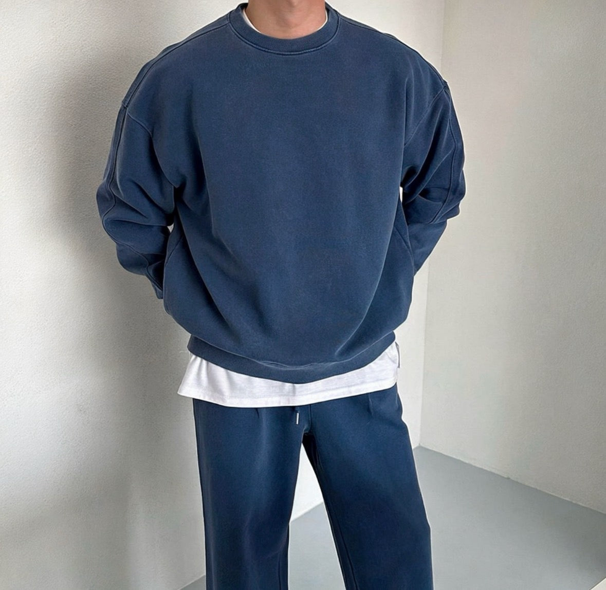 B3 Retro Washed University T (dark gray dark blue)