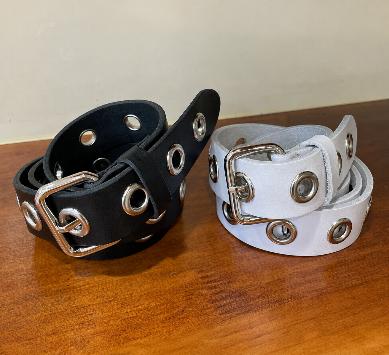 H13 復古金屬鉚釘皮帶 2色