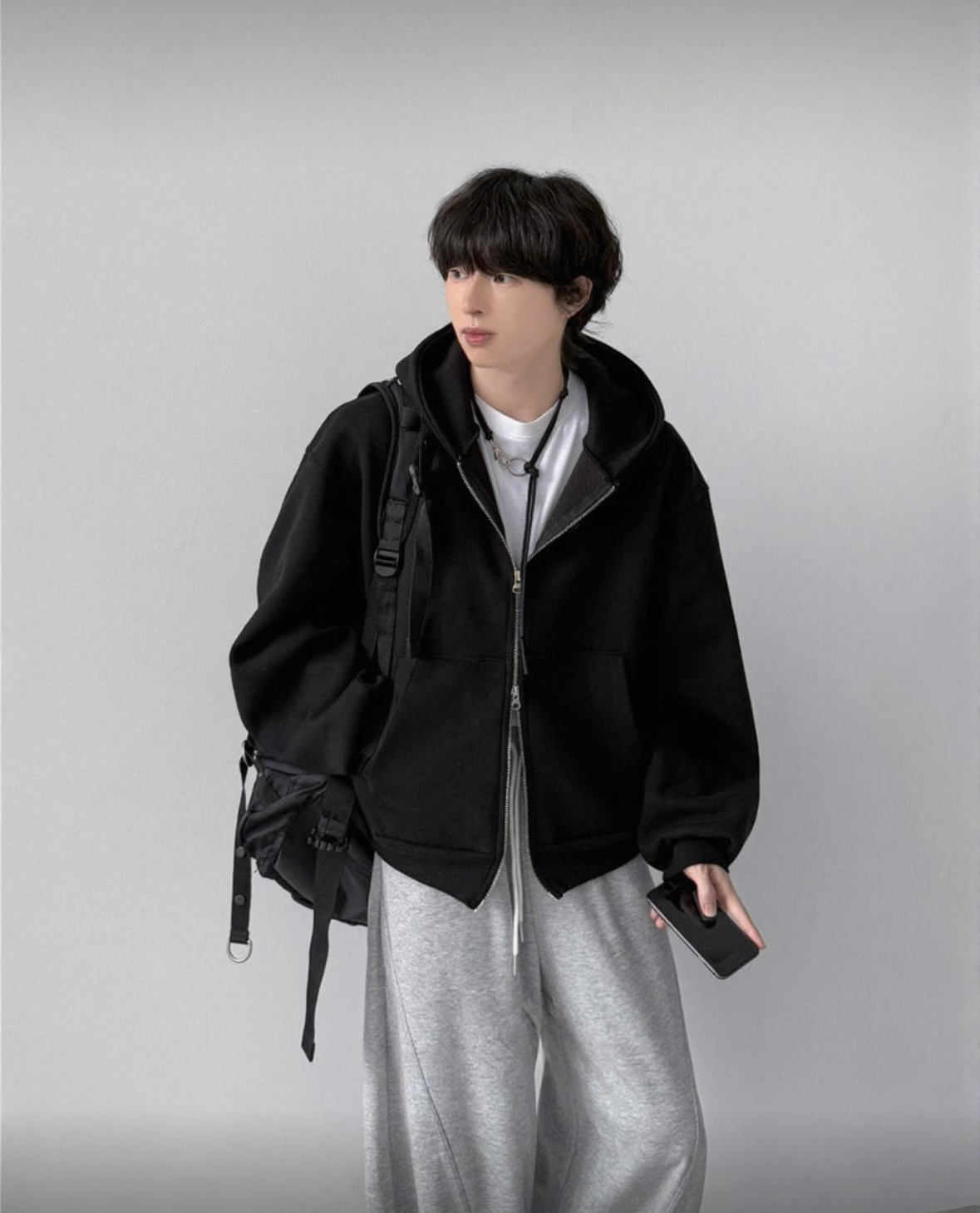 A106 休閒落肩棉質外套 (3色)