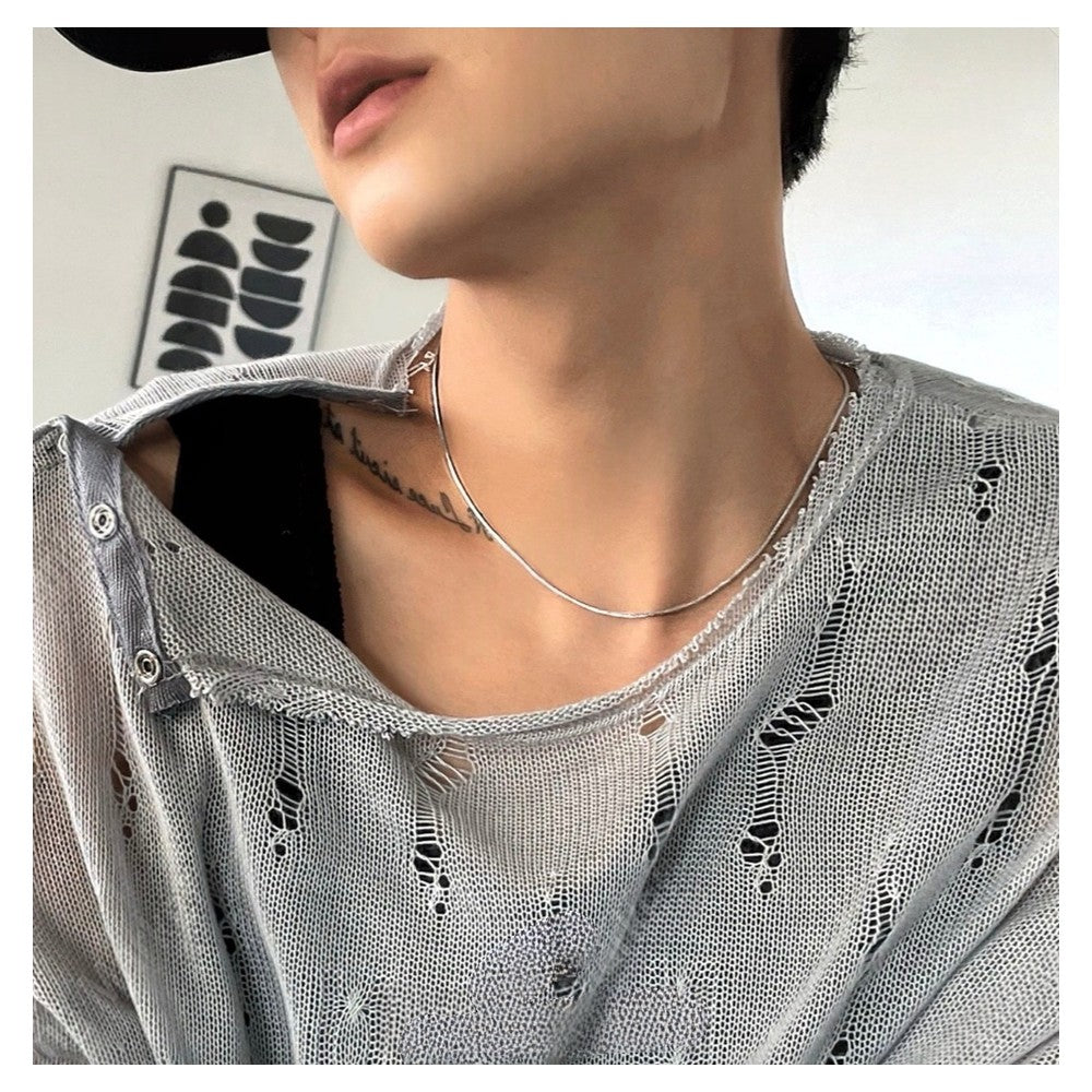 韓系極簡頸鍊 choker 佩戴