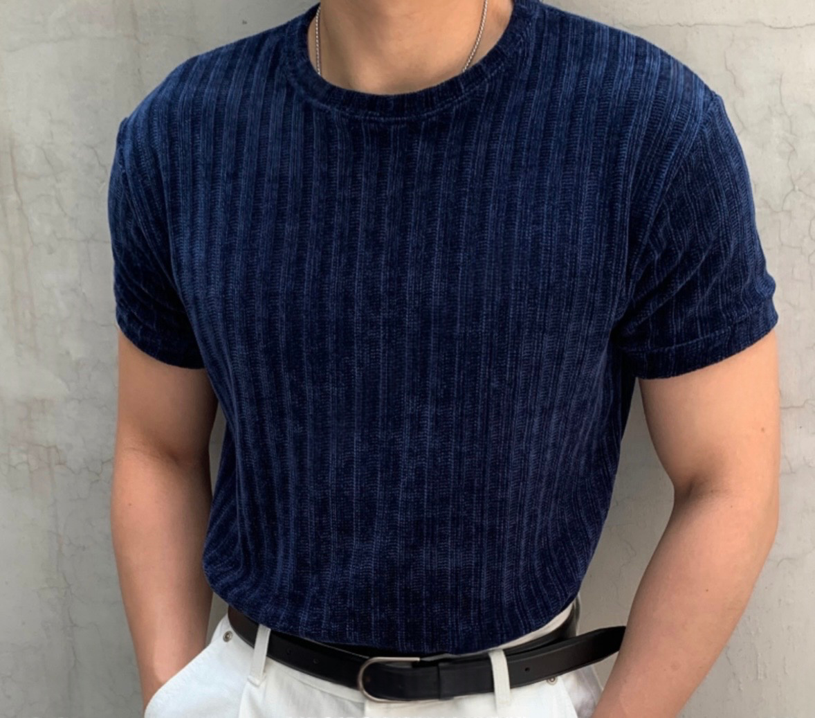 B175 Soft Velvet Crew Neck Top (4 Colors)