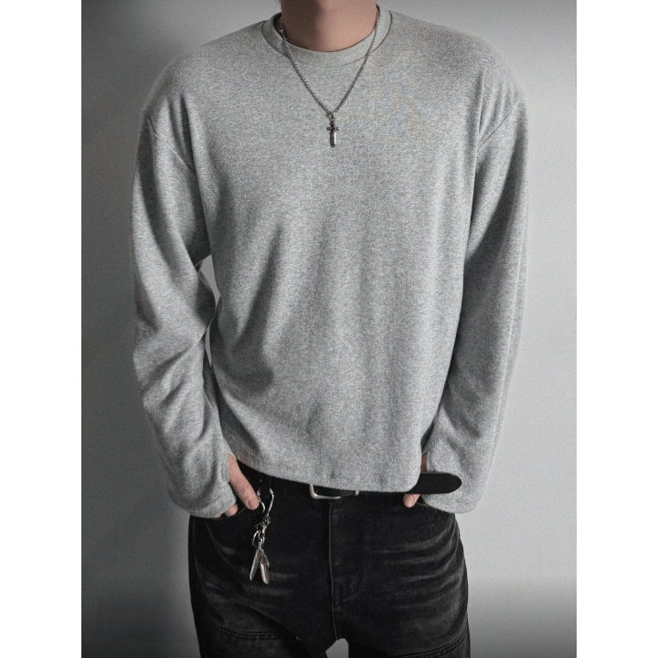 B169 極簡刷毛短版上衣 (3色)