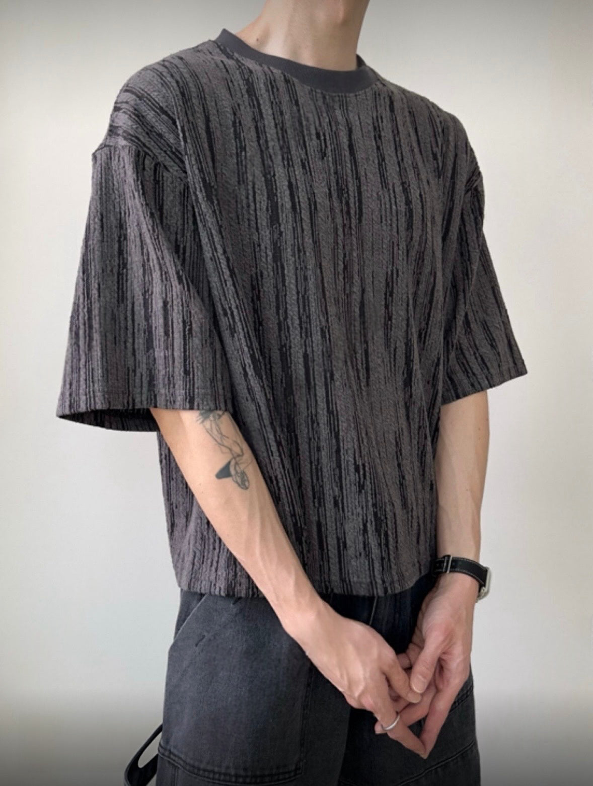 B182 流紋層次短袖上衣 (3色)