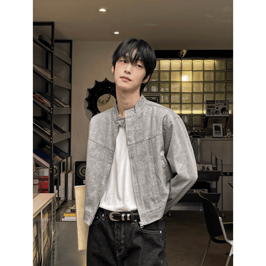 A108 俐落立領短版外套 (3色)