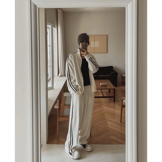 J82 天鵝絨運動寬褲 (3色)