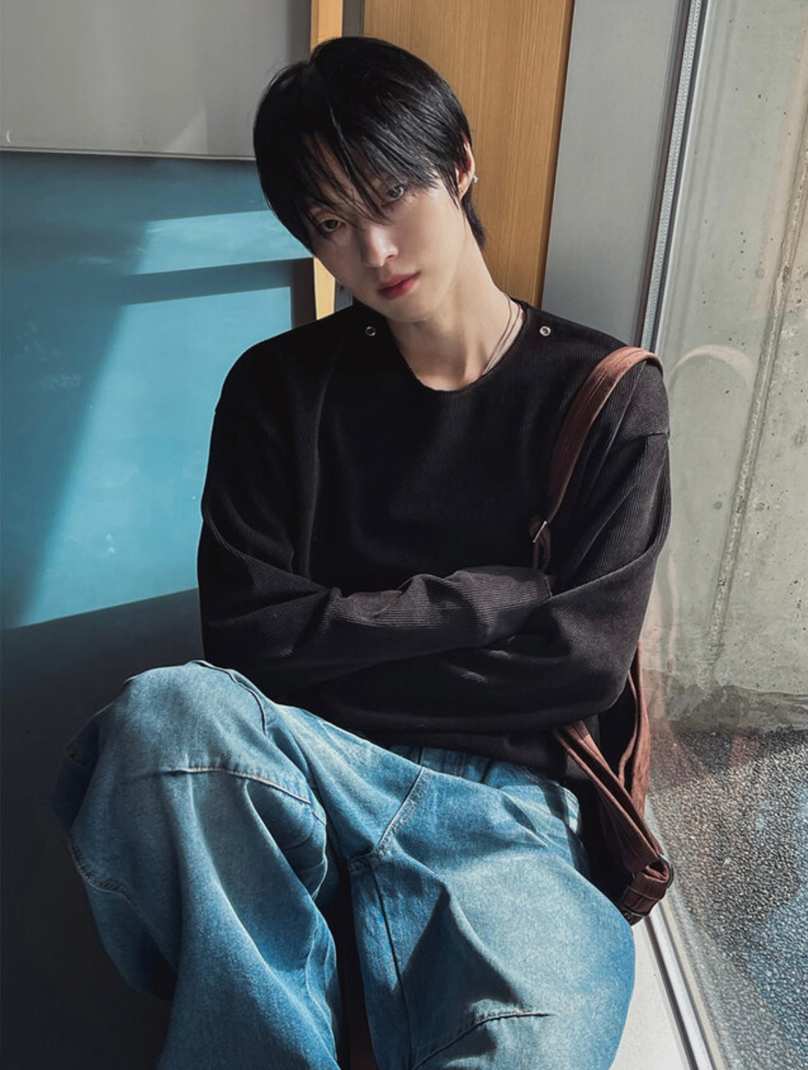 B145 層次感項鍊羅紋上衣 (3色)