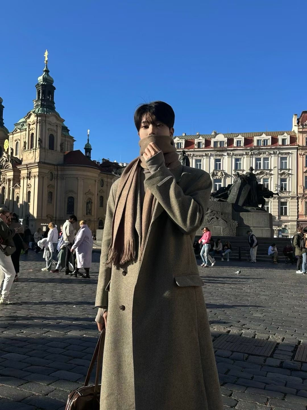 A114 韓劇男主長版大衣 (3色)