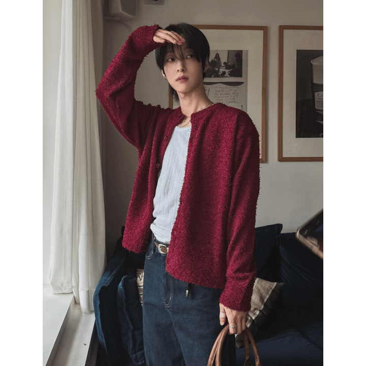 A104 法式慵懶毛圈開衫 (3色)