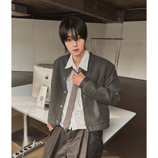 A146 俐落短版羊毛外套 (4色)