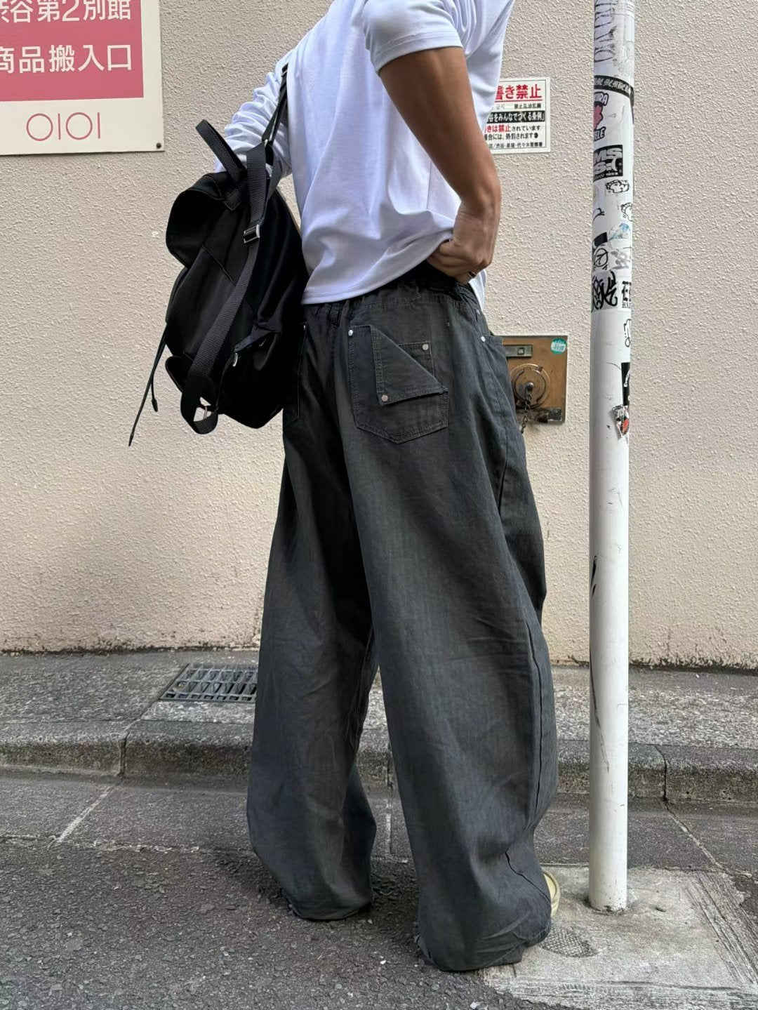 J103 口袋細節人字紋氣球褲 (3色)