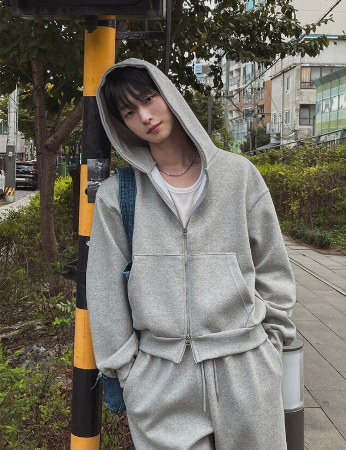 A106 休閒落肩棉質外套 (3色)