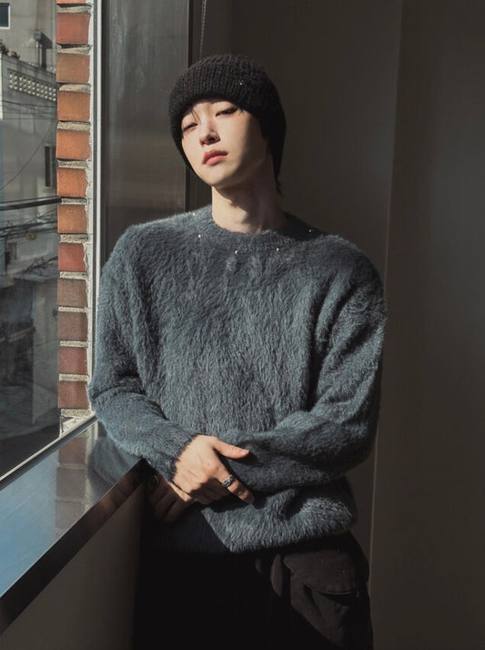 B155 高訂金屬球馬海毛毛衣 (3色)