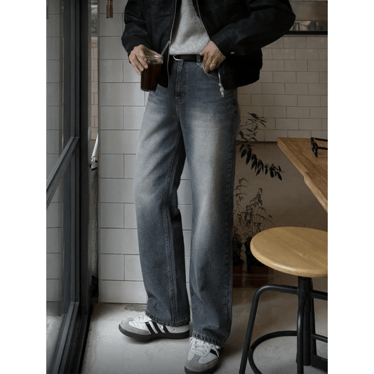 J90 復古水洗直筒牛仔褲 (3色)
