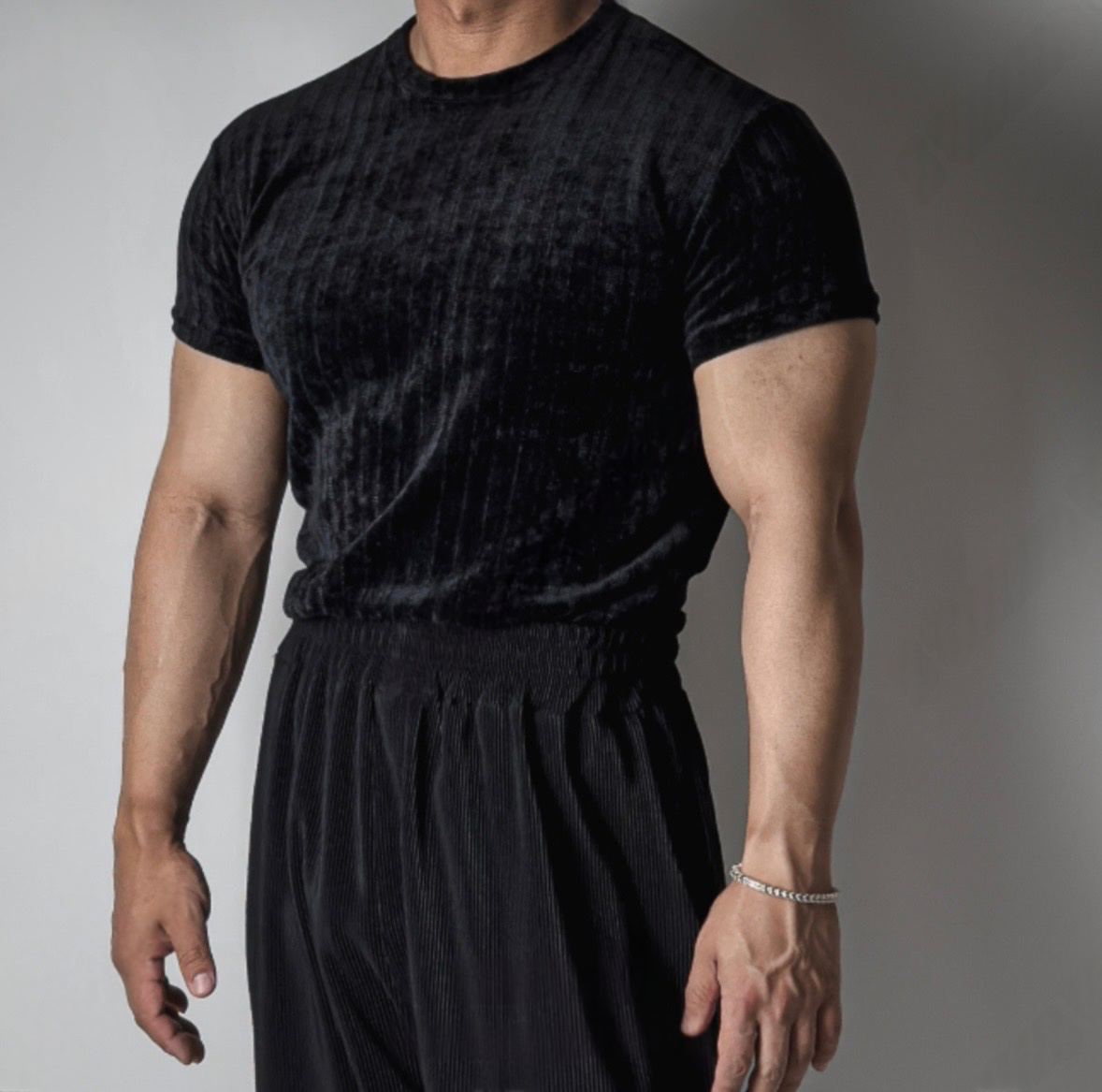 B175 Soft Velvet Crew Neck Top (4 Colors)
