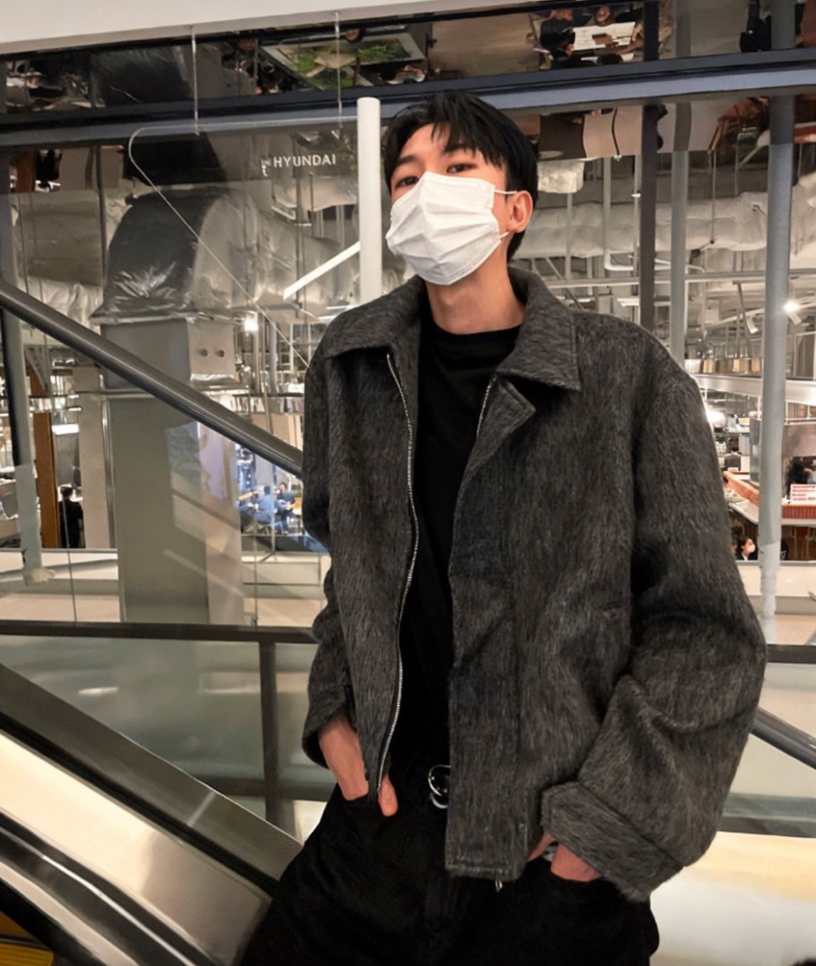 A11 馬海毛羊毛外套 （黑black 灰gray 棕brown)