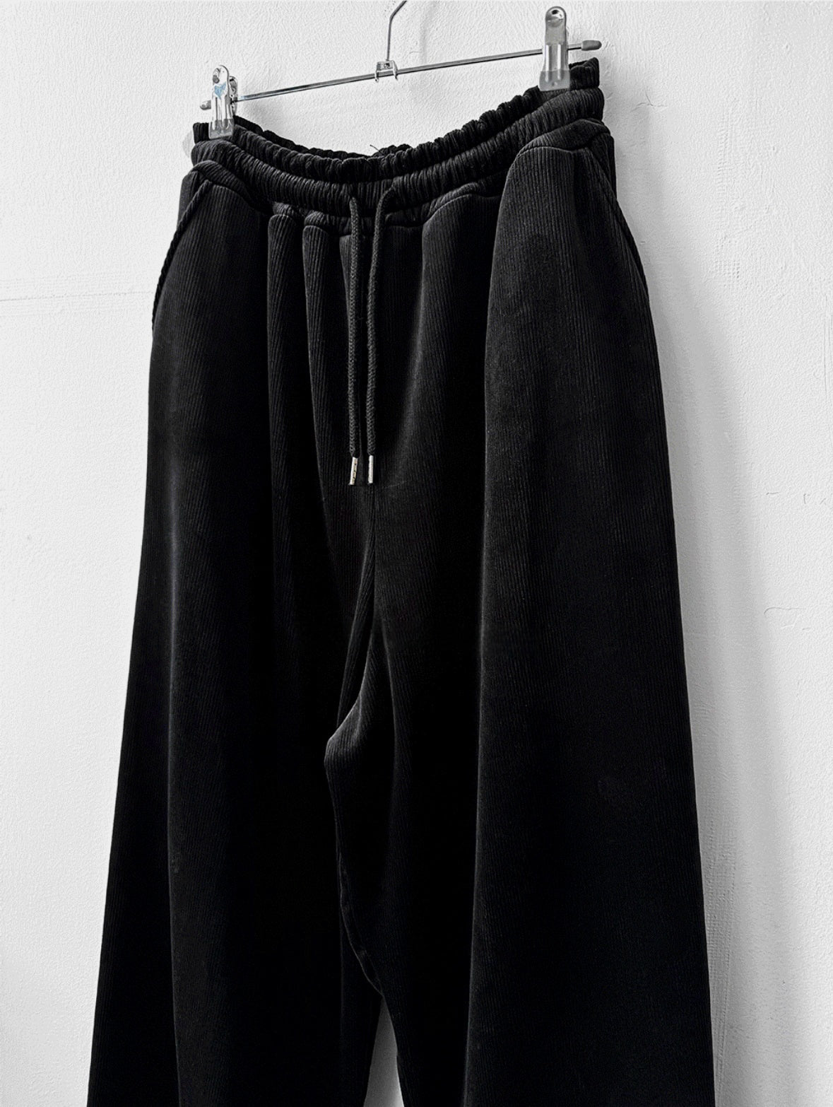 J79 韓版絨光垂墜寬褲