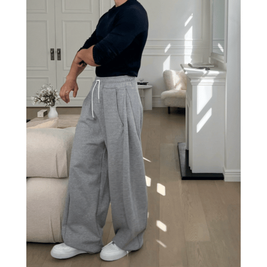 J99 側邊打摺抽繩運動棉褲 (3色)