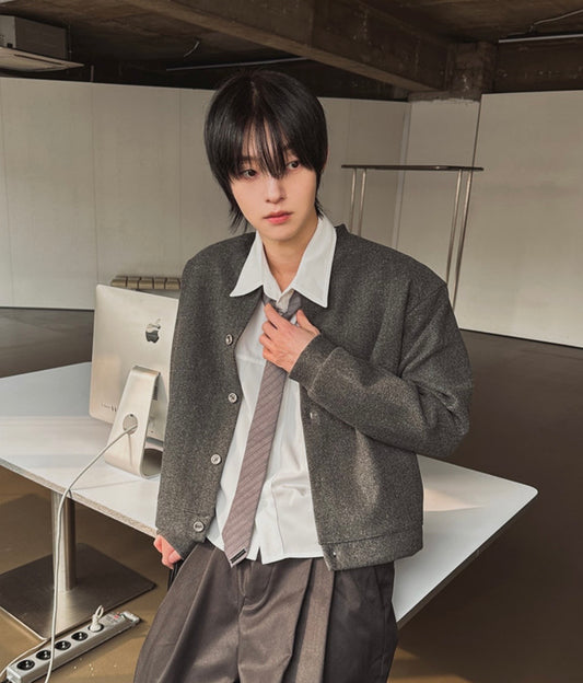 A146 俐落短版羊毛外套 (4色)