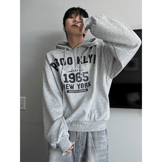 B171 Brooklyn Half-Zip Hooded Top