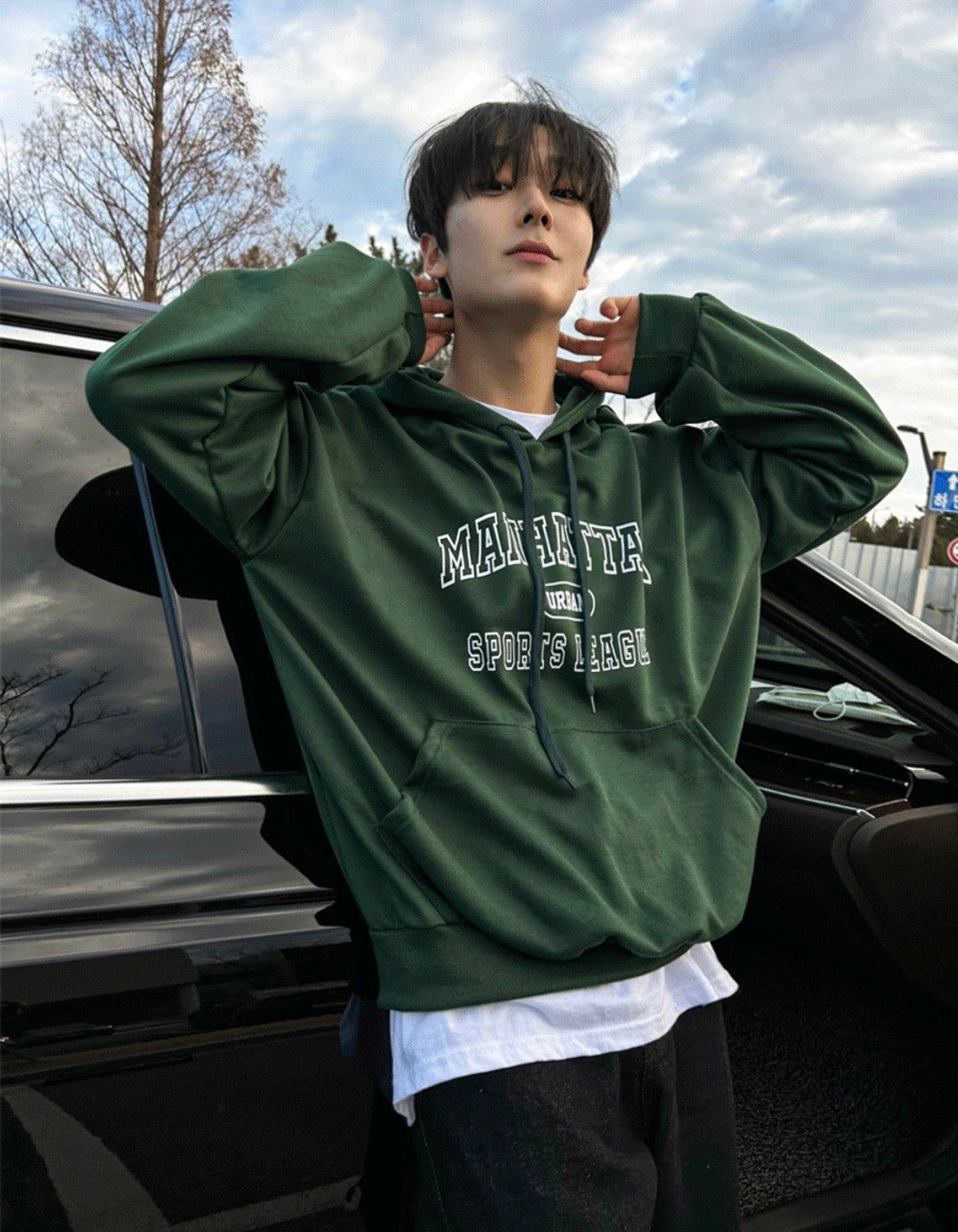 B178 Manhattan Hoodie (Blue-Green)