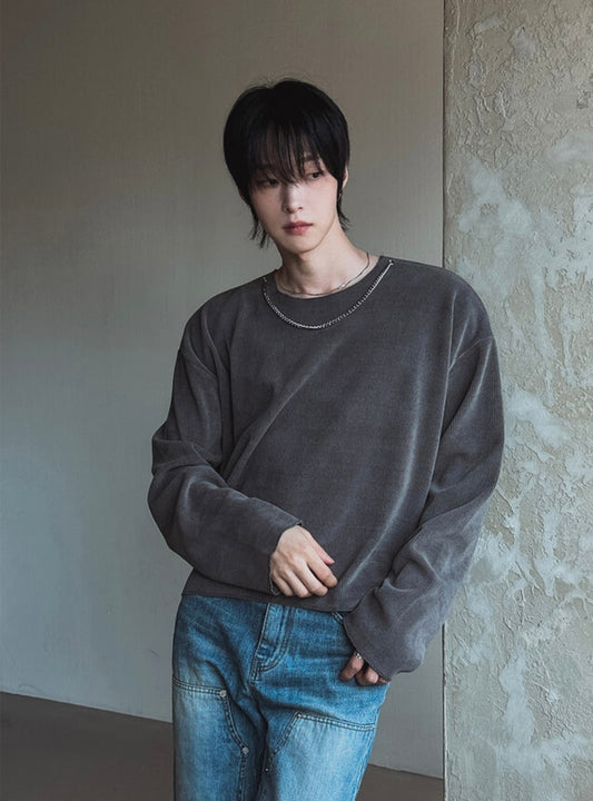 B145 層次感項鍊羅紋上衣 (3色)