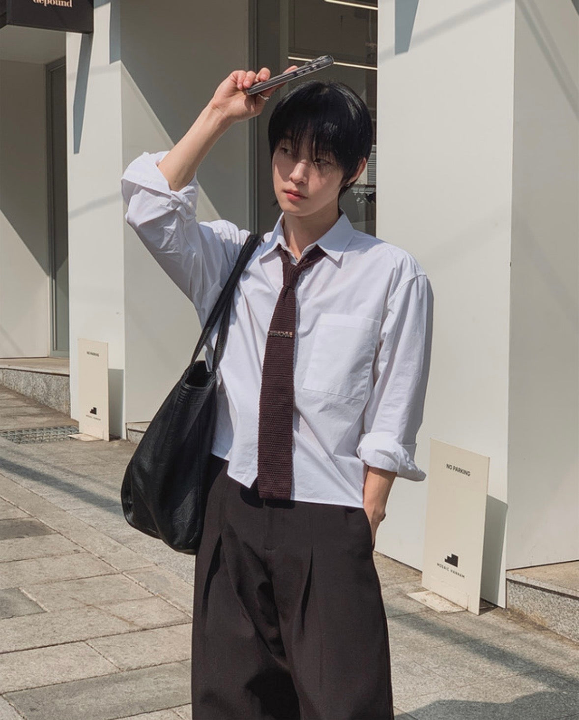 B191 極簡短版襯衫(4色)