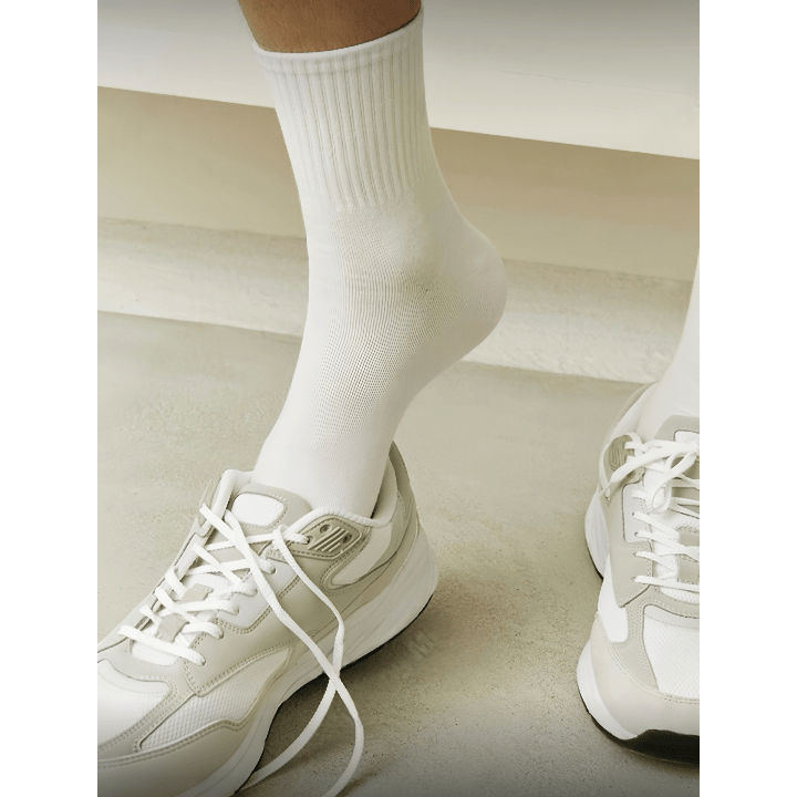 H4 Korean Ribbed Mid-Calf Socks (7 Colors)