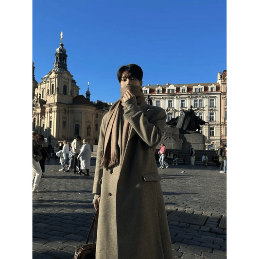 A114 韓劇男主長版大衣 (3色)