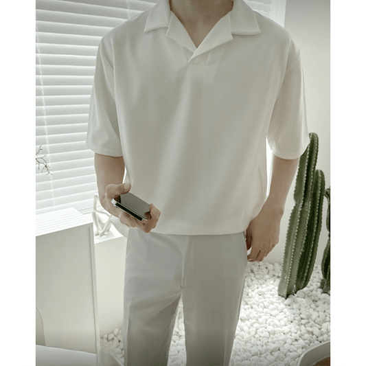 B196 日常開領上衣 (4色)