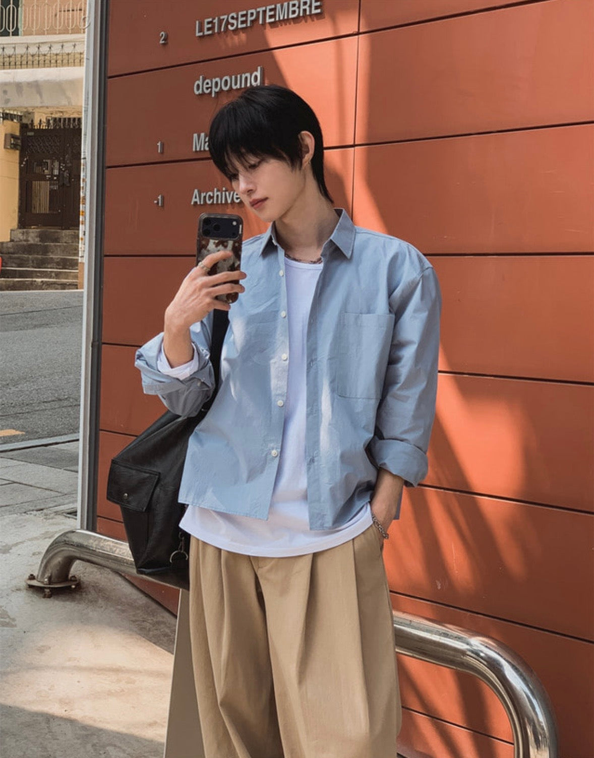 B191 極簡短版襯衫(4色)