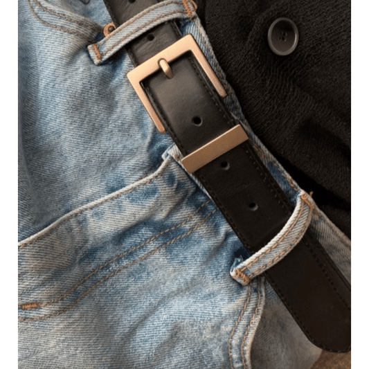 H2 天然皮革印花皮帶