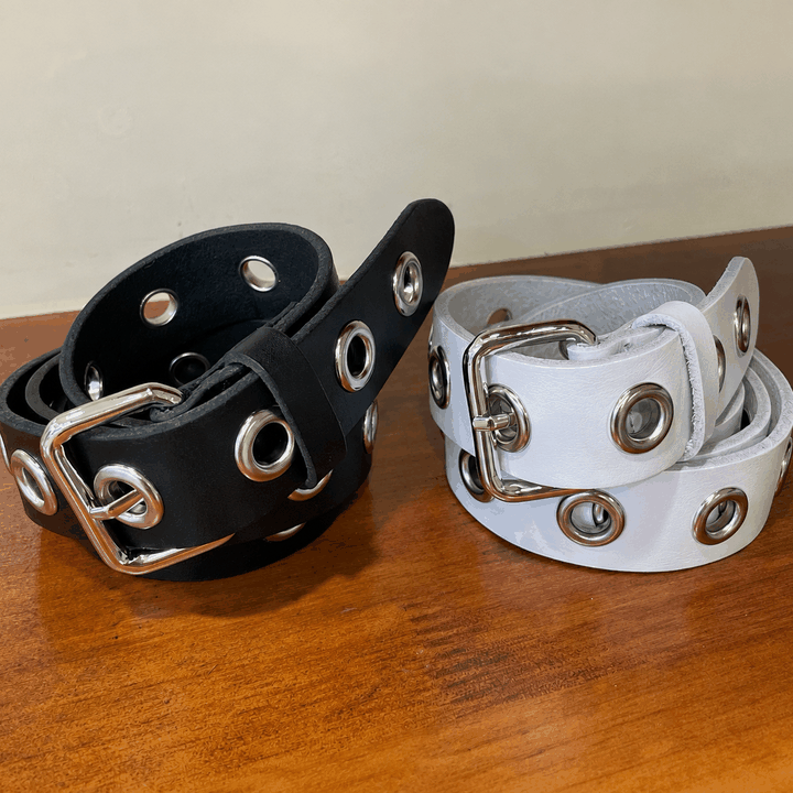 H13 復古金屬鉚釘皮帶 2色