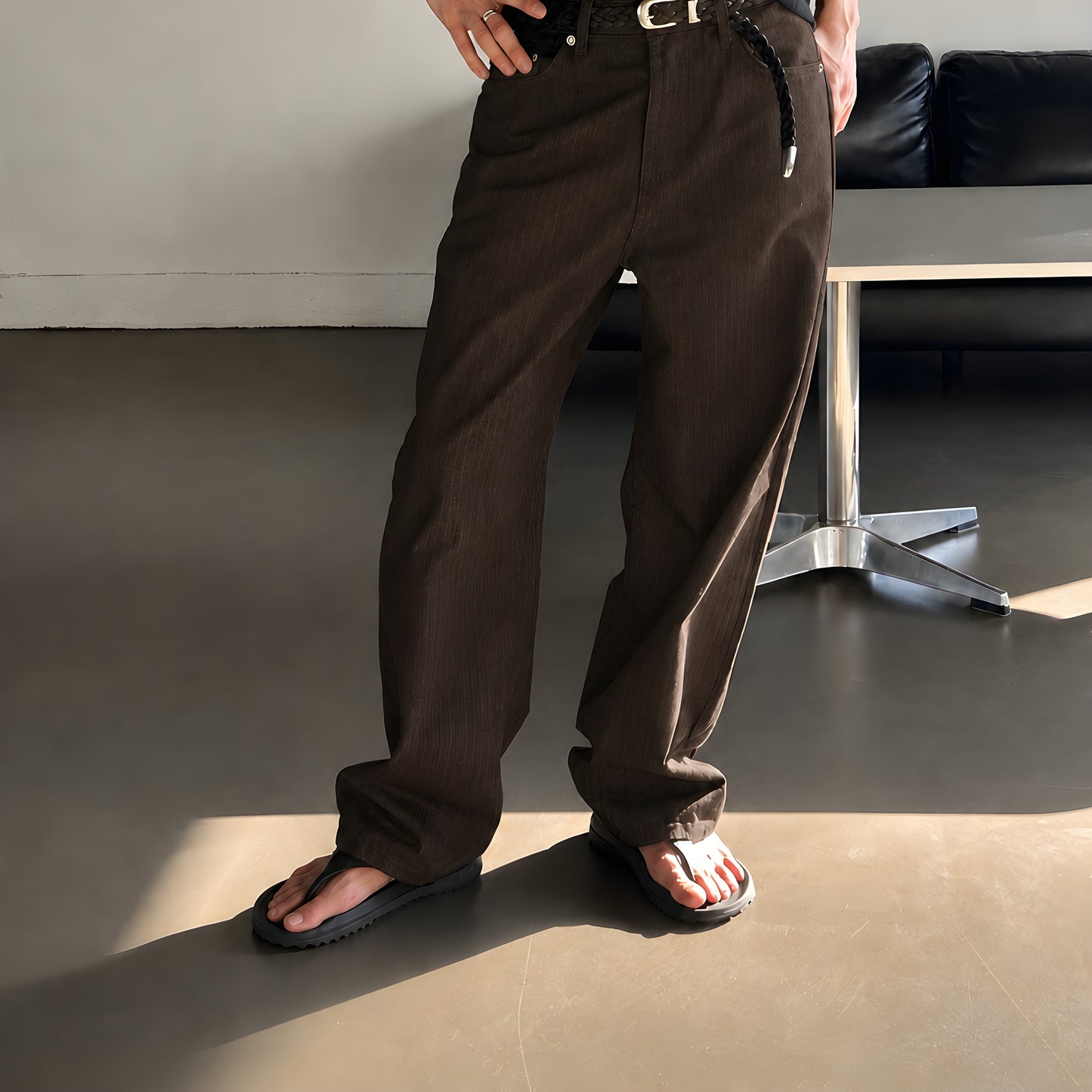 J123 棕色 brown 人字紋